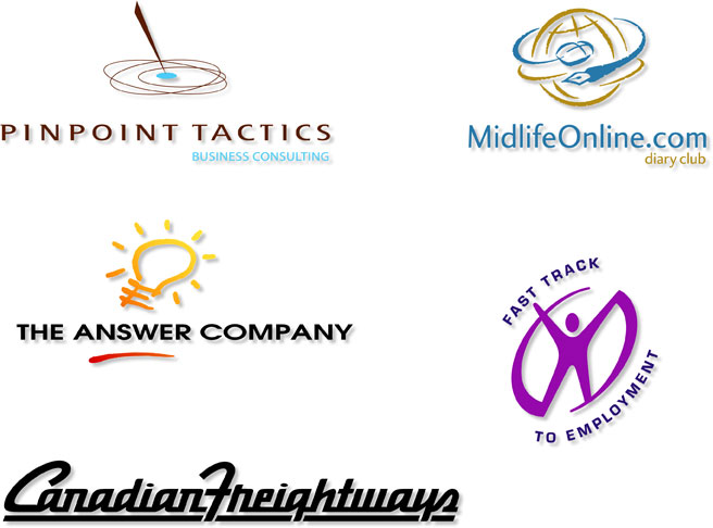 Logo Design | Branding | type Design | Logo Pinpoint Tactics, Canadian freightways, The Answer Company