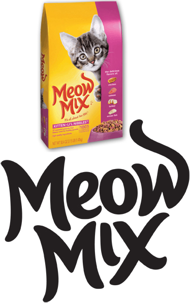 Meow Mix Cat Food Lettering