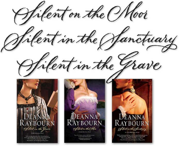 Harlequin Historical Romance | Deanna Raybourn | Silent on the Moor| Silent in the Sanctuary | Silent in the Grave | Book Title Art | Hand Lettering | Calligraphy