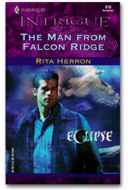Cover Hand Lettering Design for Book Title | Eclipse | Harlequin | Intrigue | The man from falcon ridge | rita herron | ghost | eagle | falcon | bird | eclipse | goth | gothic | lettering 