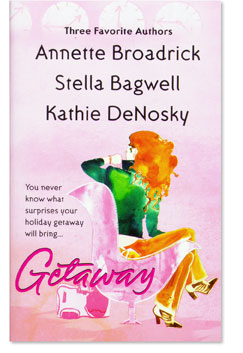 Hand Lettering Design for Book Title | Getaway | Harlequin | chick-Lit | Annette Broadrick | Stella Bagwell | Kathie DoNosky | mod | Illustration | fashion 