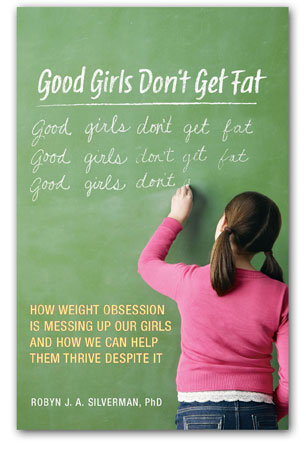 Book Titling | Good Girls Don't Get Fat | Robyn J. A. Silverman, PhD } Harlequin | Hoffmann Angelic Design | Chalk | chalkboard | blackboard | diet |weight