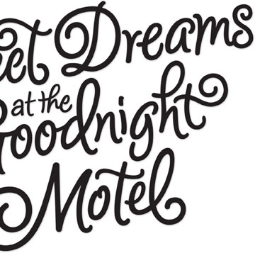 Cover Art Hand Lettering | Sweet Dreams at the Goodnight Motel | Curtis Ann Matlock | Harlequin | romance | funny | fun | calligraphy | lettering | retro | vintage 