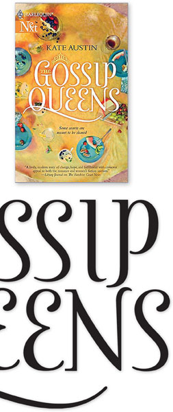 Hand Lettering Design for Book Title | Gossip Queens | Harlequin | Next | Kate Austin | Tiara | funny | kaffee klatsch