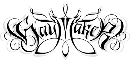 Haymaker Lettering | Goth | Gothinc | Black Letter | Hoffmann Angelic Design | Ivan Angelic | Mockups | Pencils | tattoo | biker | flourished | flourishes