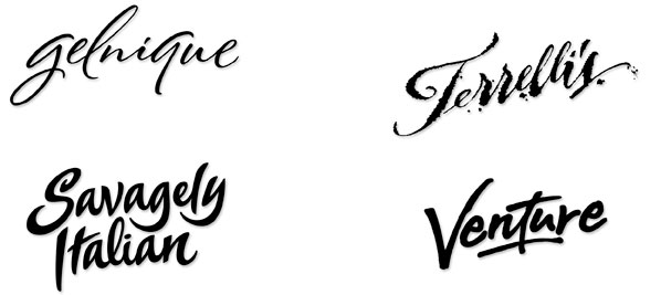 Custom Hand Lettering Designed for a Variety of Projects | Ivan Angelic | Haytmaker | Slow cooker | gelnique | terrelli's | venture | savagely italian your most beautiful | fashion | resetta | homeStyle