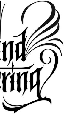 Hand Lettering Goth Tattoo Style | Hoffmann Angelic Design | Ivan Angelic | Angel | Wings | Dark | packaging | Publishing | Author Logo | branding | book titling | periodicals