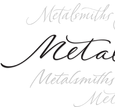 Metalsmiths Lettering | silver | jewelry | calligraphy | Hoffmann Angelic Design | calligraphic | smooth | flowing | elegant | personal