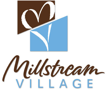 Millstream Development Project Lettering | Shopping mall | Hoffmann Angelic Design | brown Blue | canada | alexa | logo designs | branding