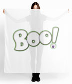 boo | Halloween | Lettering | Ghost | redbubble | zazzle | 26_characters | 26 Characters | T-shirt | tee | scarf | card | poster | cartoon |  zombie | eye | Hoffmann angelic design
