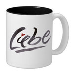 Liebe lettering for Zazzle and Redbubble | 26_characters | 26 Characters | tonal | brush | grey | gray | heart | red | valentine | t-shirt | tee | sticker | greeting card | hoffmann Angelic Design | mug | german | germany | modern 