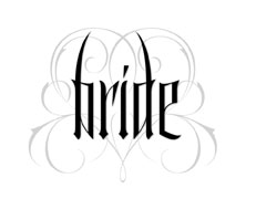 Bride Goth lettering for Zazzle and Redbubble