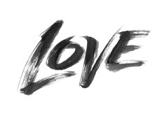 love Zen lettering for Zazzle and Redbubble